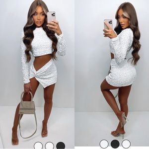 MILLY SEQUIN 2 piece - WHITE